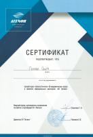 Сертификат филиала Победы 177
